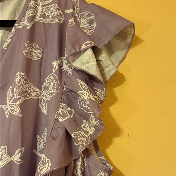 BloomChic Lavender Floral Midi Dress - Picture 5 of 7